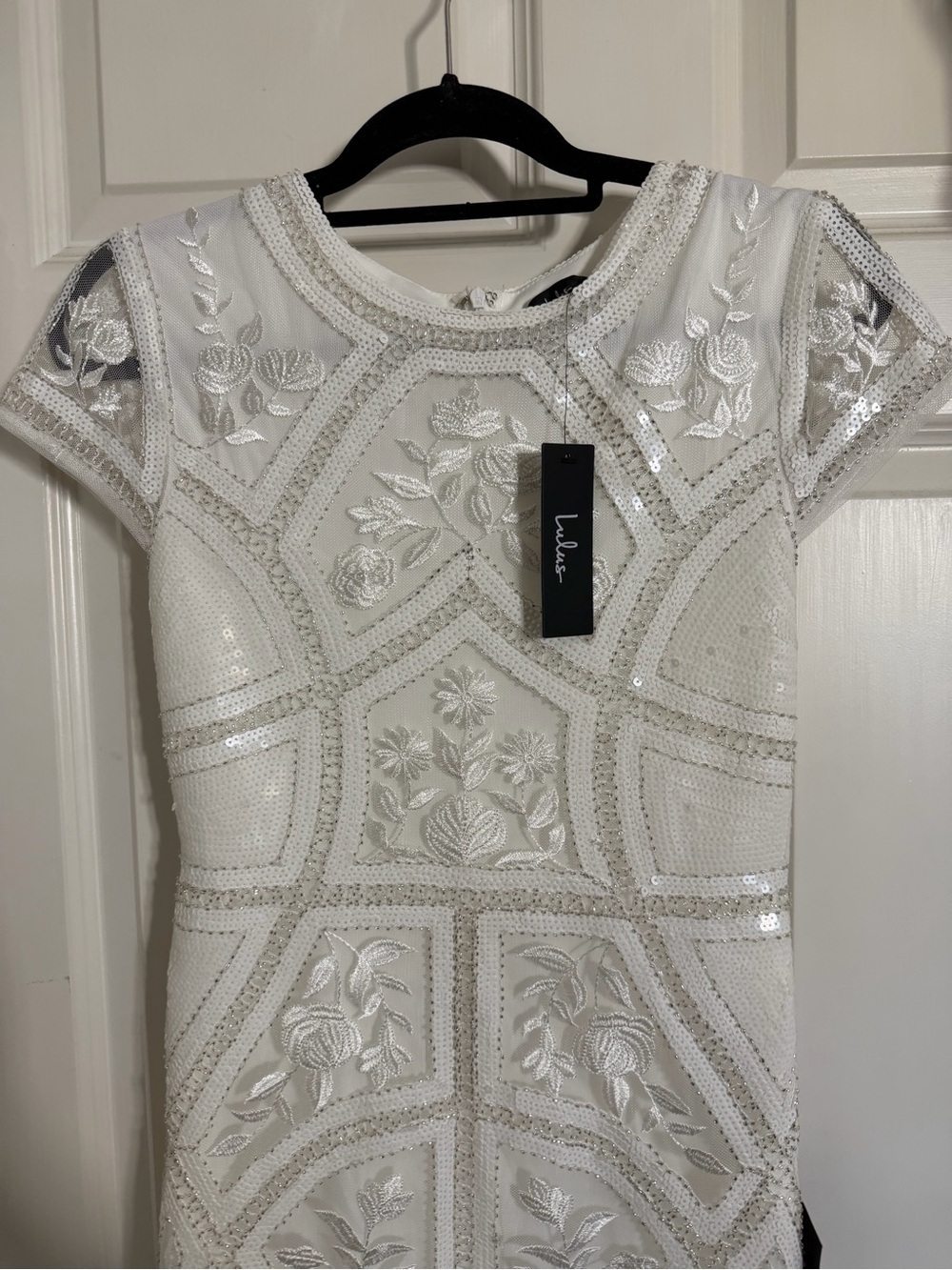 Lulu's White Embroidered Lace Mini Dress - Picture 7 of 8